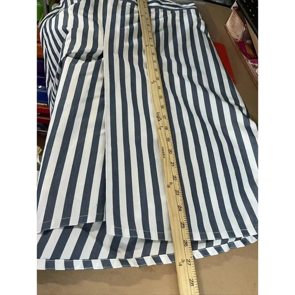 Anthropologie Maeve A Line Striped Midi Skirt Women Sz 4 Coastal Acedemia Preppy - Picture 10 of 11